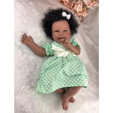 Imagem de Boneca Reborn Corpo de Pano Macio Com Enxoval Completo - Mundo Azul e 