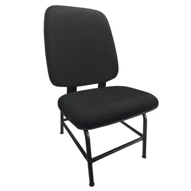 Imagem de Cadeira Reforçada Para Obeso Cadeirão Fixo Maxx Suporta Até 180 Kg Estofada Tecido js P...