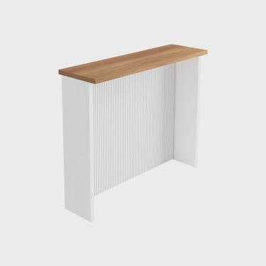 Imagem de Painel Ilha Cozinha Canelado 120 100% mdf Branco Nature - Nesher