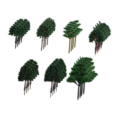 Imagem de simhoa Model Green Trees Building Model Game Decor Layout Supplies Sculpture Green Trees, 28 Peças