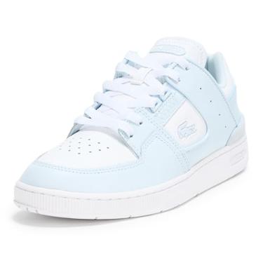Imagem de Lacoste Tênis feminino Court Cage, Azul claro/branco, 35