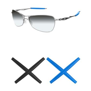 Imagem de Mryok 2 pares de kits de substituição de meias auriculares para Oakley Crosshair 1.0 - azul celeste e preto