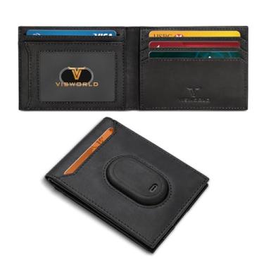 Imagem de VISWORLD Carteira masculina compatível com Samsung Galaxy SmartTag 2, carteira de couro de flor integral dobrável compatível com Samsung Smart Tag 2, carteira inteligente fina com rastreador, bloqueio