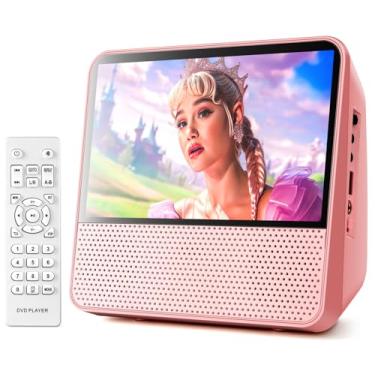 Imagem de ROADOM Leitor De Dvd Portátil De 9,8" Com Tela, Tela Digital Hd De 7'' 1024*600, 4000 Mah Recarregável, Som Estéreo Hi-Fi, Controle Remoto, Sincronização De Tv, Retomada De Reprodução, Dvd/Cd/Bluet