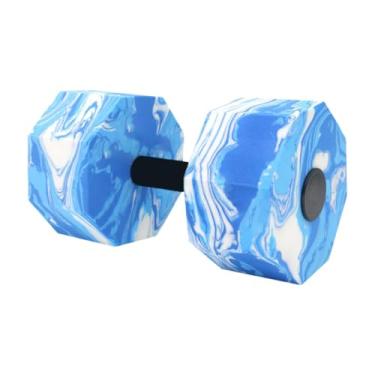 Imagem de Dynwave Peso da água para exercícios de piscina para natação, exercícios, exercícios equipamentos, EVA espuma de água halteres aeróbicos de água para homens, Branco Azulado