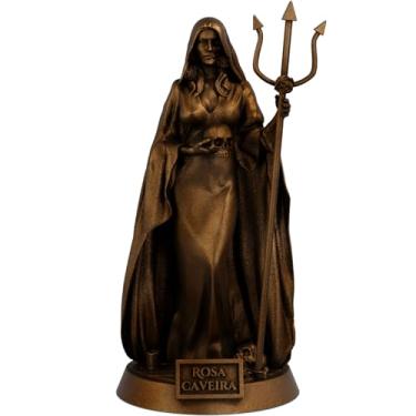 Imagem de Estátua Pombagira Rosa Caveira Imagem Umbanda Candomblé (Cor Cobre Antigo)