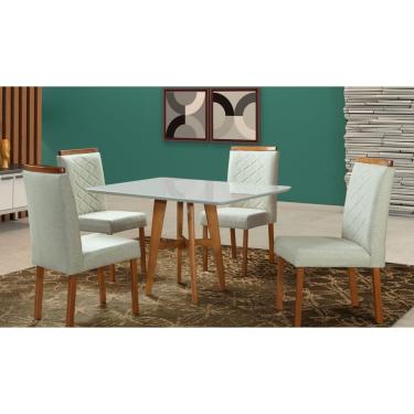 Imagem de Sala de Jantar maciça 4 cadeiras 120x90 Milão  Art Salas