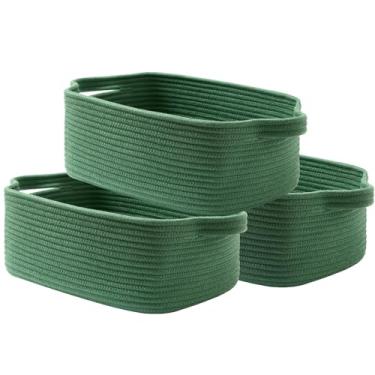 Imagem de KALLAX Cesta pequena de tecido, 35 x 25 x 14 cm, pequenas cestas de armazenamento para organização, cestas de presente vazias, caixas de armazenamento fofas para prateleiras, cesta de brinquedos para