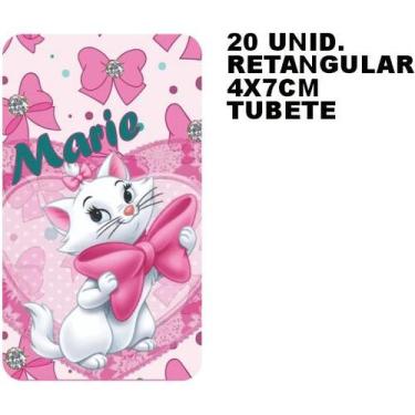 Imagem de Kit combo festa infantil 98 peças personalizado gatinha marie adesivo 