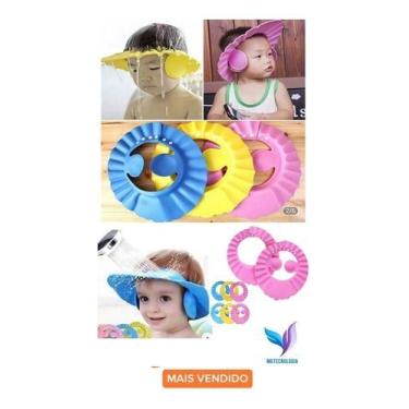 Imagem de Chapéu Para Banho Bebê Anti Shampoo Protetor De Olhos - WCAN