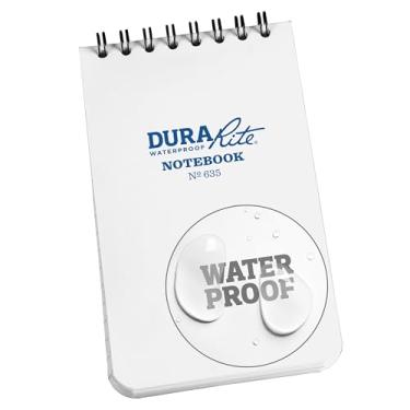 Imagem de Rite in the Rain Caderno espiral superior à prova d'água (Durarite), 7,6 cm x 12,7 cm, capa branca, padrão universal (nº 635)