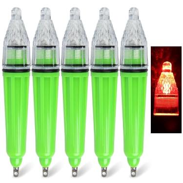 Imagem de SILANON Luz de Isca de Pesca LED de Gota Profunda, Lâmpada de Pesca Piscante à Prova D'Água Subaquática para Atrair Iscas de Iscas 5 Cores 12 cm, 17 cm