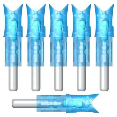 Imagem de XHYCKJ 6 peças de pinos iluminados para parafusos de besta com diâmetro de 7,62 mm, chave de fenda incluída (azul)