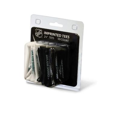 Imagem de Team Golf Camisetas de golfe NHL San Jose Sharks 6,35 cm, pacote com 50, tamanho regulável, várias cores de equipe