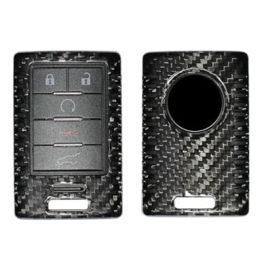 Imagem de Capa de fibra de carbono M.JVisun para Chevrolet Smart Key Fob, capa de fibra de carbono genuína para Chevrolet Corvette C7 Stingray Chevrolet Captiva, protetor de capa de chave de carro para homens e mulheresM.JVisun preto M.JVISUN-KC-C800LKC-KEWTC7-11