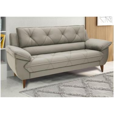 Imagem de Sofá 3 Lugares Suede Malbec Linoforte, Bege, 3 lugares