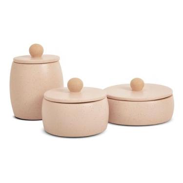 Imagem de KIT POTES DECORATIVOS EM CERAMICA - 3 PCS