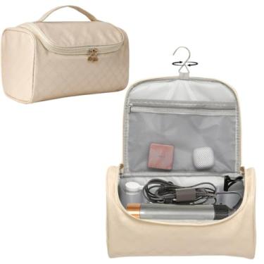 Imagem de Dongawin Capa estilo shark flex – bolsa de viagem de couro premium para airwrap Dyson e secador de cabelo de tubarão, impermeável e fácil de limpar com acolchoamento macio de 360°, bolsa de viagem