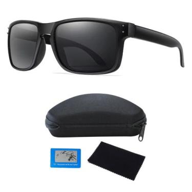 Imagem de Óculos De Sol Masculino Feminino Quadrado Proteção UV400 Polarizado Es