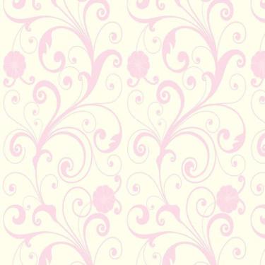 Imagem de Papel Parede Flor Rosa Fundo Amarelo Claro Adesivo Lavavel