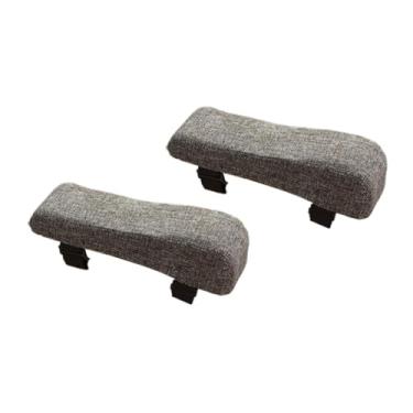 Imagem de MotiveTech Almofadas para Apoio de Braço de Cadeira de Escritório, Apoio de Braço Acolchoado com Capa Removível E Lavável, Almofadas Grossas para Apoio de Cotove, Cinza Escuro, Tamanho real