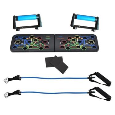 Imagem de Vaveren Prancha dobrável para exercícios de fitness, acessórios de suporte, placa de suporte, alças de flexão para treinamento de chão, equipamento para