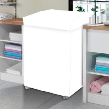 Imagem de Capa Protetora para Máquina de Lavar, PVC Impermeável, Compatível com Consul, Brastemp, Colormaq e Dako, Modelos Facilite, CWM Maxi, Tamanhos 10kg, 11kg 12kg. Branco