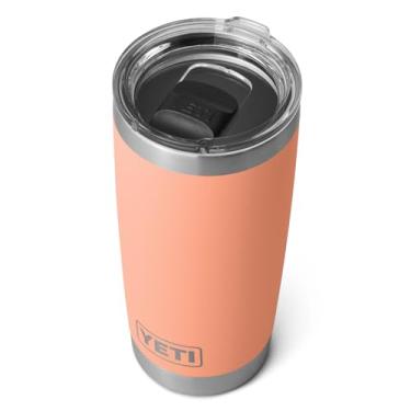Imagem de Copo térmico YETI Rambler de 590 ml, aço inoxidável, isolamento a vácuo, com tampa MagSlider, rosa Lowcountry Peach
