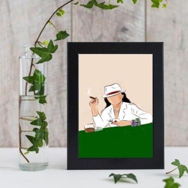 Imagem de Quadro Maria Navalha Jogando Baralho 33x24cm - Com Vidro - Quadros On-