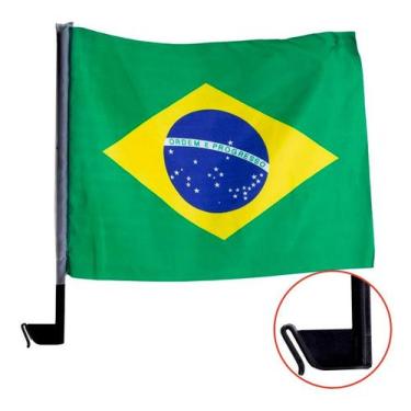 Imagem de Bandeira Brasil Patriota Copa Mundo Eleição Vidro Carro 05pç - BM