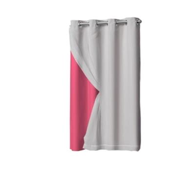 Imagem de Cortina Blackout PVC com voil 1,10m x1,30m Veda a Luz folha unica