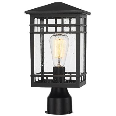 Imagem de Treekee Iluminação De Postes Para Áreas Externas, Luminárias, Lanternas Alumínio À Prova D'Água Com Vidro Semeado, Passarelas, Jardins E Pátios