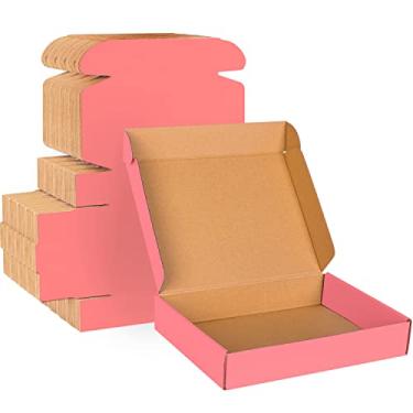 Imagem de werfami Caixas De Papelão Ondulado Rosa 11X8X2, Pacote Com 30 Unidades, Para Envio Em Correio Pequenas Empresas, Embalagem Correspondência