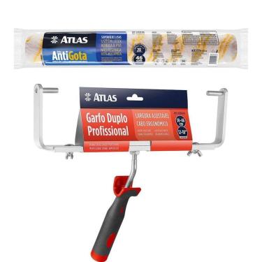 Imagem de Rolo De Pintura 46Cm Com Garfo Duplo Atlas Profissional
