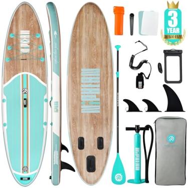 Imagem de Niphean Prancha inflável de stand up paddle com acessórios de SUP, deck antiderrapante de EVA, pranchas infláveis de 10'6 polegadas para adultos e jovens de todos os níveis de habilidade