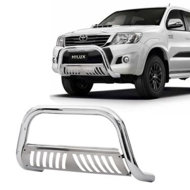 Imagem de Parachoque Quebra Mato Hilux 2006 2007 2008 2009 Cromo chapa - Solar
