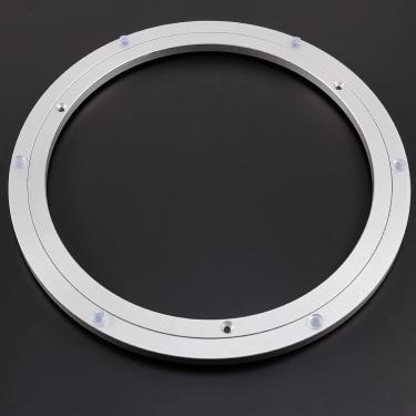 Imagem de Lazy Susan Rolamento Rotativo Tv Display Hardware Mesa De Jantar Redonda Organizador De Festa, Rolamento De Mesa Silencioso Grande Resistente Alumínio 360°rotation, 10 inches (250mm)