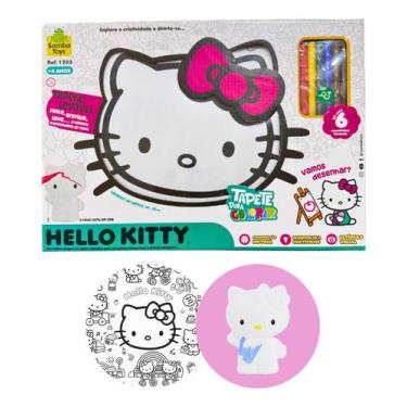 Imagem de Tapete Atividades Colorir Lavável Infantil Hello Kitty - SAMBA TOYS
