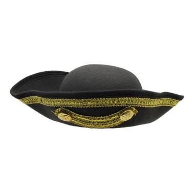 Imagem de Chapéu Pirata Halloween Play&Fun Preto com Dourado
