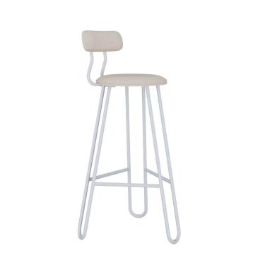 Imagem de Conjunto 4 Banquetas Alta Ginger Com Encosto Areia Light City