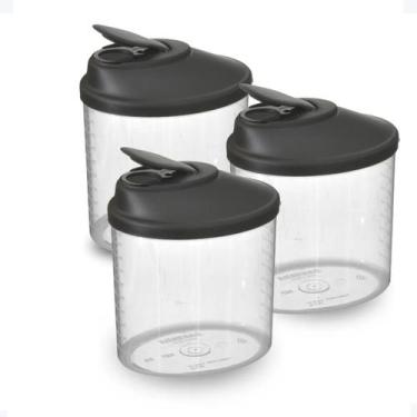 Imagem de Farinheira / Açucareiro Topa Tudo 1 l Conjunto c/ 3 un - PLASTICOS SAN