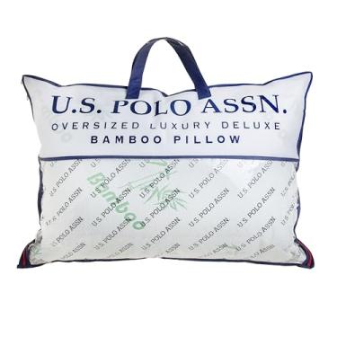Imagem de U.S. Polo Assn. Travesseiro jumbo, 71 x 50 cm, conforto de luxo, branco