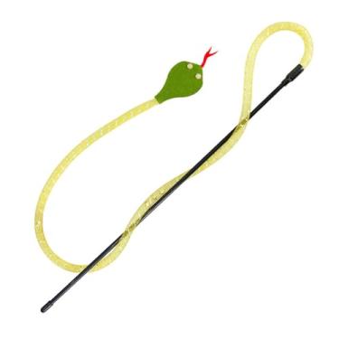 Imagem de Brinquedo de varinha de gato para gatos internos, linda malha de cobra e tecido de pelúcia enrugado varinha de gatinho brinquedos interativos brincar perseguição exercício varinha brinquedos de corda