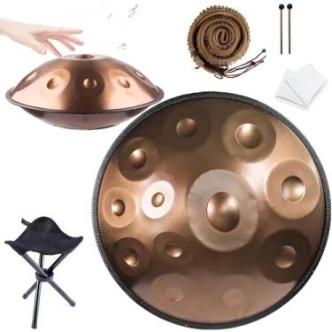 Imagem de Tambores De Mão D Menor Curdo Handpan 9/10/12 Notas Hand Pan Steel Drum Percussion Instrument Para Performance Profissional, Tambores De Handpan 432hz/440hz, Silver - 12 Notes, 432hz