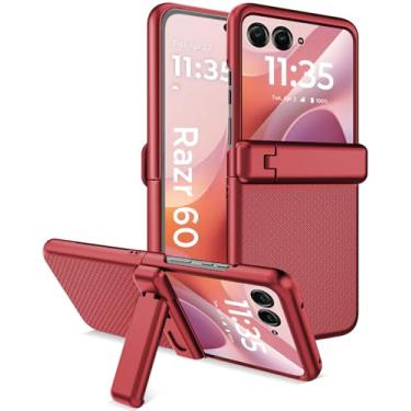 Imagem de Miimall Capa para Motorola Razr 2025 com protetor de tela [suporte invisível] [protetor de dobradiça] capa robusta à prova de choque à prova de choque capa de telefone antiderrapante à prova de poeira