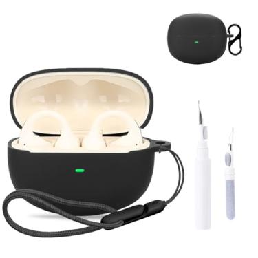 Imagem de Capa protetora para fone de ouvido Baseus Bowie MF1, capa protetora para fone de ouvido NOUKAJU (com mosquetão + cordão + caneta de limpeza) à prova de quedas, à prova de choque, capa protetora para