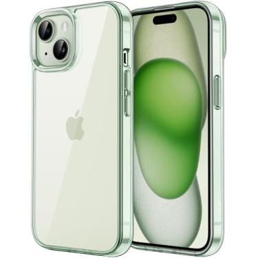 Imagem de JETech Capa para iPhone 15 Plus 6,7 Polegadas, Case Protetora de Telefone à Prova de Choque Não-Amarelecimento, Capinha Parte Traseira Transparente Anti-Riscos (Verde)