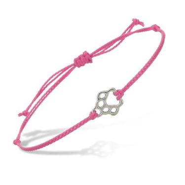 Imagem de PATIKIL Pulseira de cordão com estampa de pata de cachorro, pulseira de corda trançada feita à mão ajustável com pingente para amizade, joias artesanais DIY, 11.8 inch, Corda de corda, Sem pedra