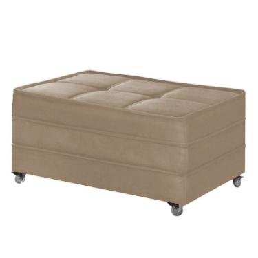 Imagem de Pufe Cama Solteiro Dobrável Com Rodízios Due Decor