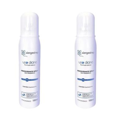 Imagem de KIT 2 Desodorantes Spray Sem Fragrância Hipoalergênico Alergoshop 100ml